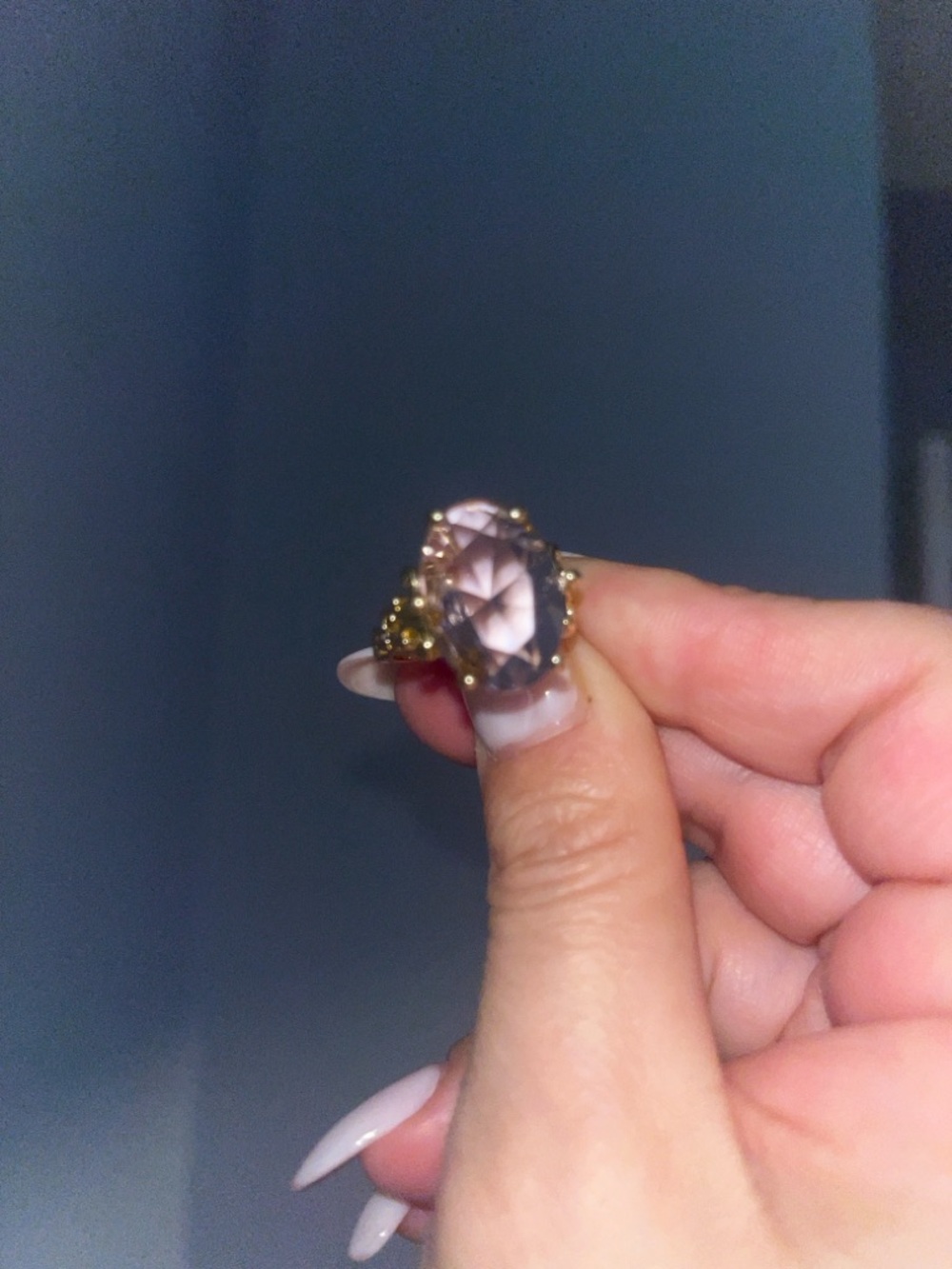 Blush pink cocktail ring - Picture 2 of 6
